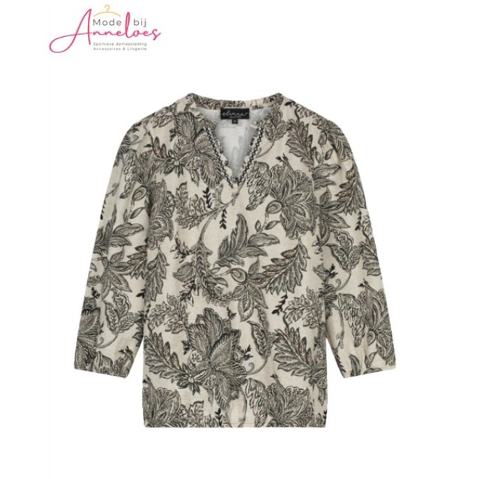 Elvira Blouse Iza 3/4 mouw 26-038 botanic flower Elvira Blouse Iza 3/4 mouw 26-038 botanic flower